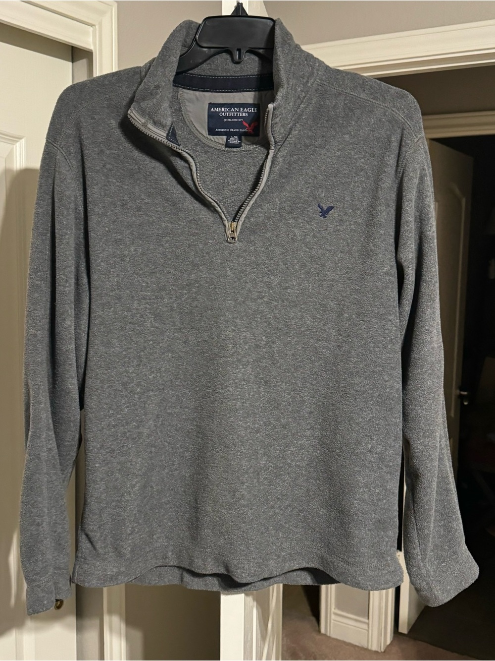 American Eagle Outfitters Vintage Men’s Gray Quarter-Zip Pullover Sweater
